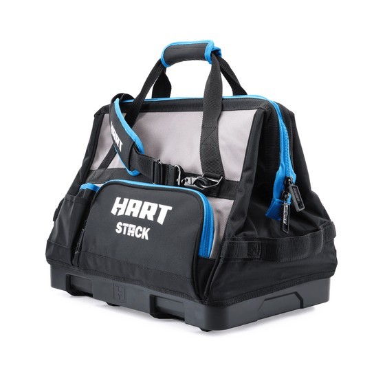 HART STACK 18In Hard Bottom Tool Bag DurableFabric Independent Waterproof Bottom