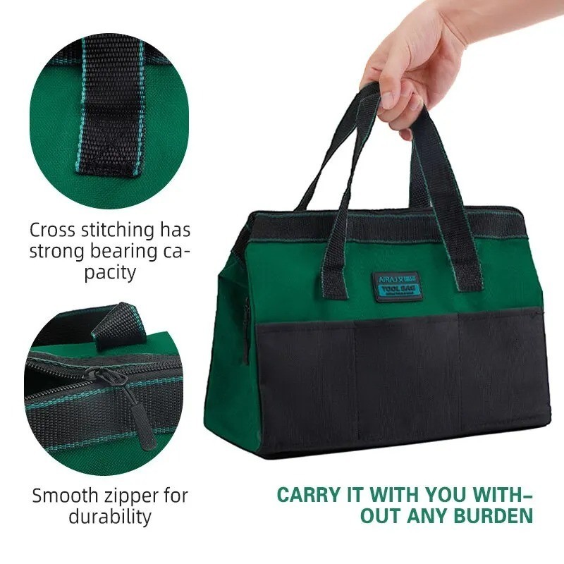 AIRAJ 13 Inch Tool Bag Electrician Multifunctional Strong Durable Oxford Thicken