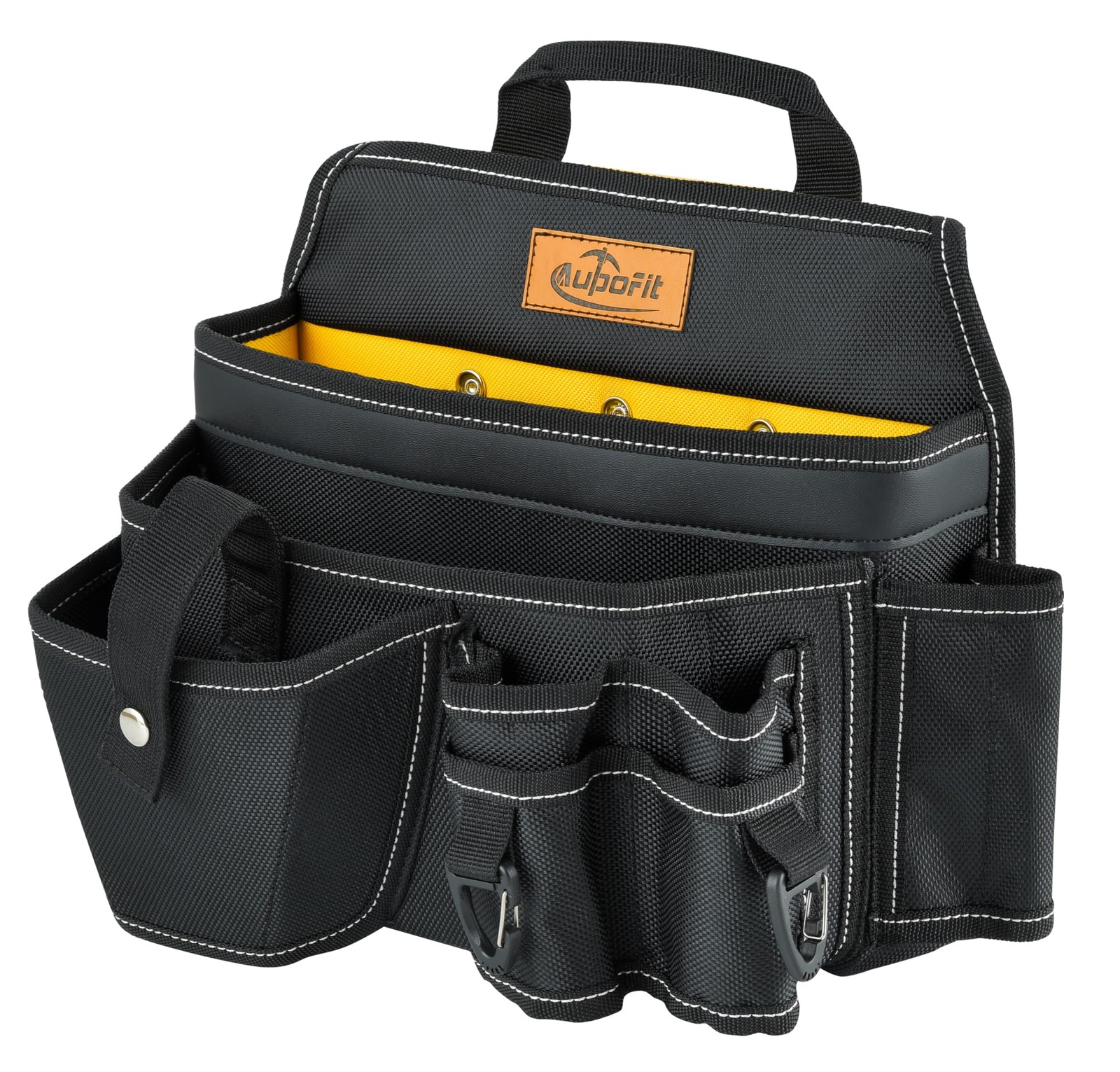 Comfortable Tough Thick 7-Piece Tool Belt with Suspenders 32 Pockets and Loops,1