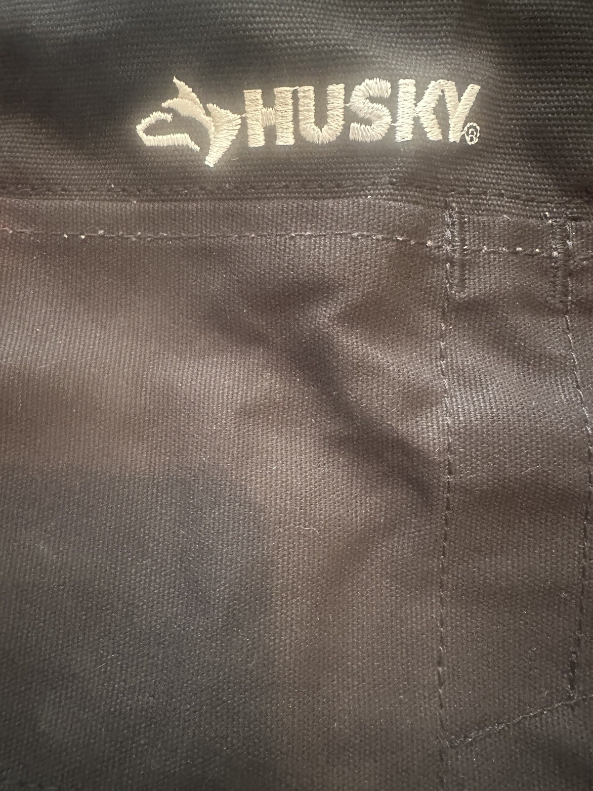 Husky Tools 23 Inch 16 Pocket Black Canvas Bib Tool Apron Workshop Equipment