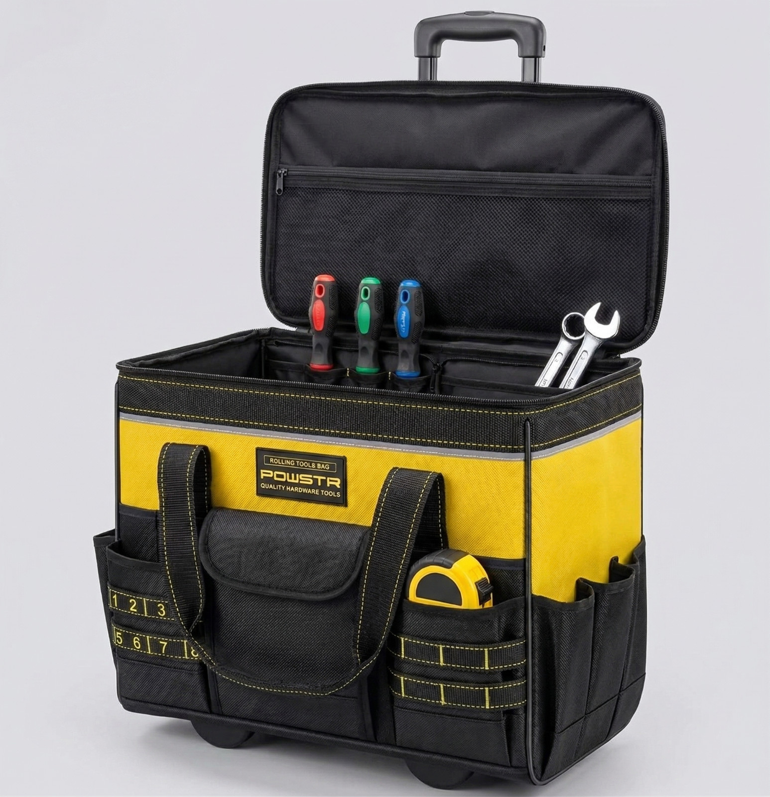 21-Inch Rolling Tool Bag with Wheels Heavy Duty Waterproof Telescoping Handle
