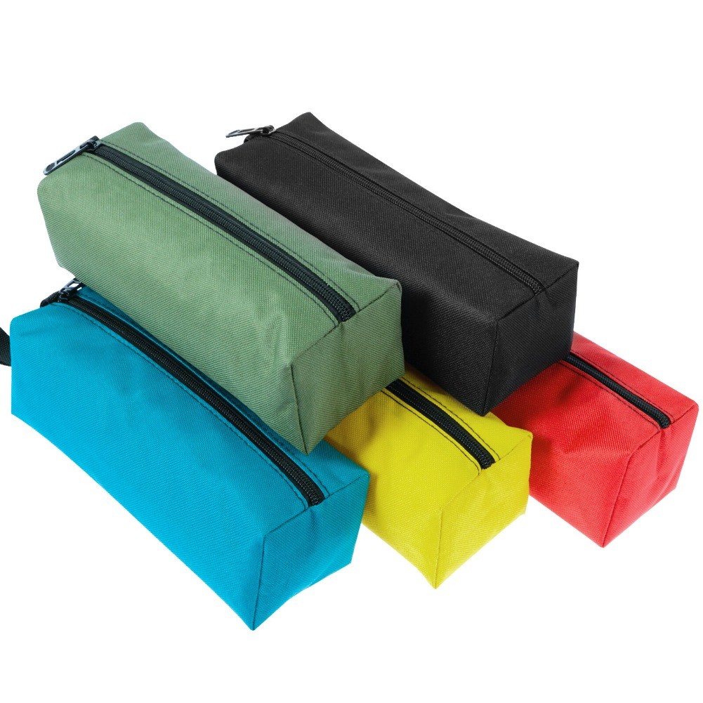 5PCS Canvas Tool Pouch Bags Zipper Small Multipurpose Pouch Heavy Duty Organizer