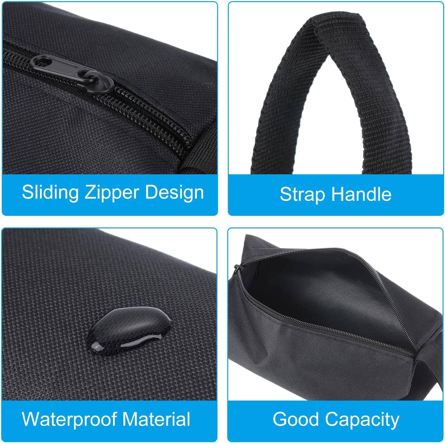 10″ Zipper Tool Pouch, 2 Pack Multipurpose Tool Bag Waterproof Tote Bag Storage