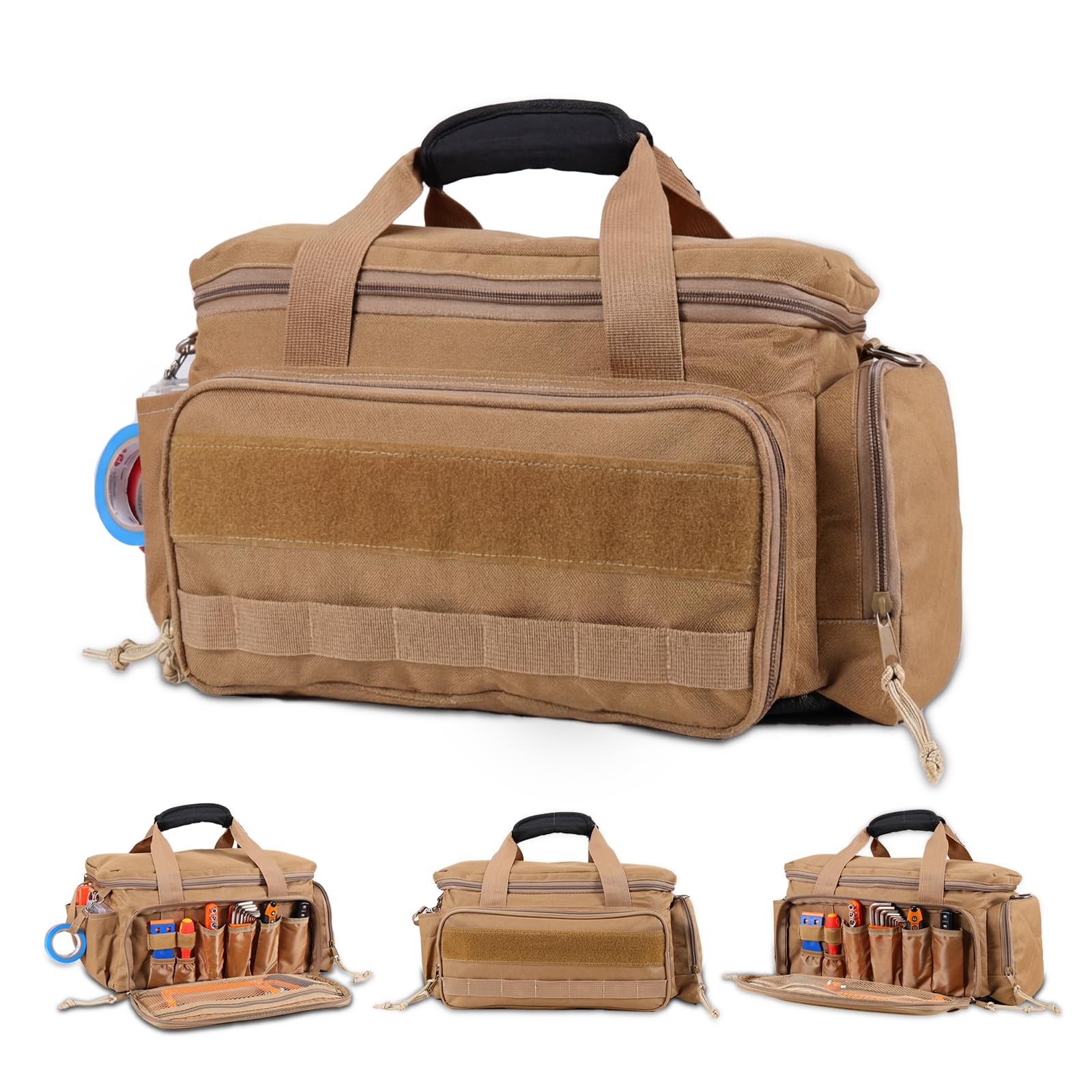 14-Inch Heavy Duty Tool Bags for Men, Tactical Tool Bag With Anti-Friction Bo…