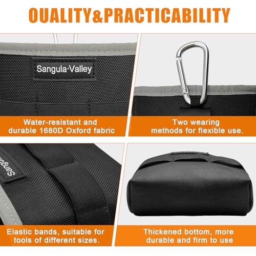 Electrician Tool Pouch 1680D Waterproof Oxford – Multifunctional Screw/Nail Grey