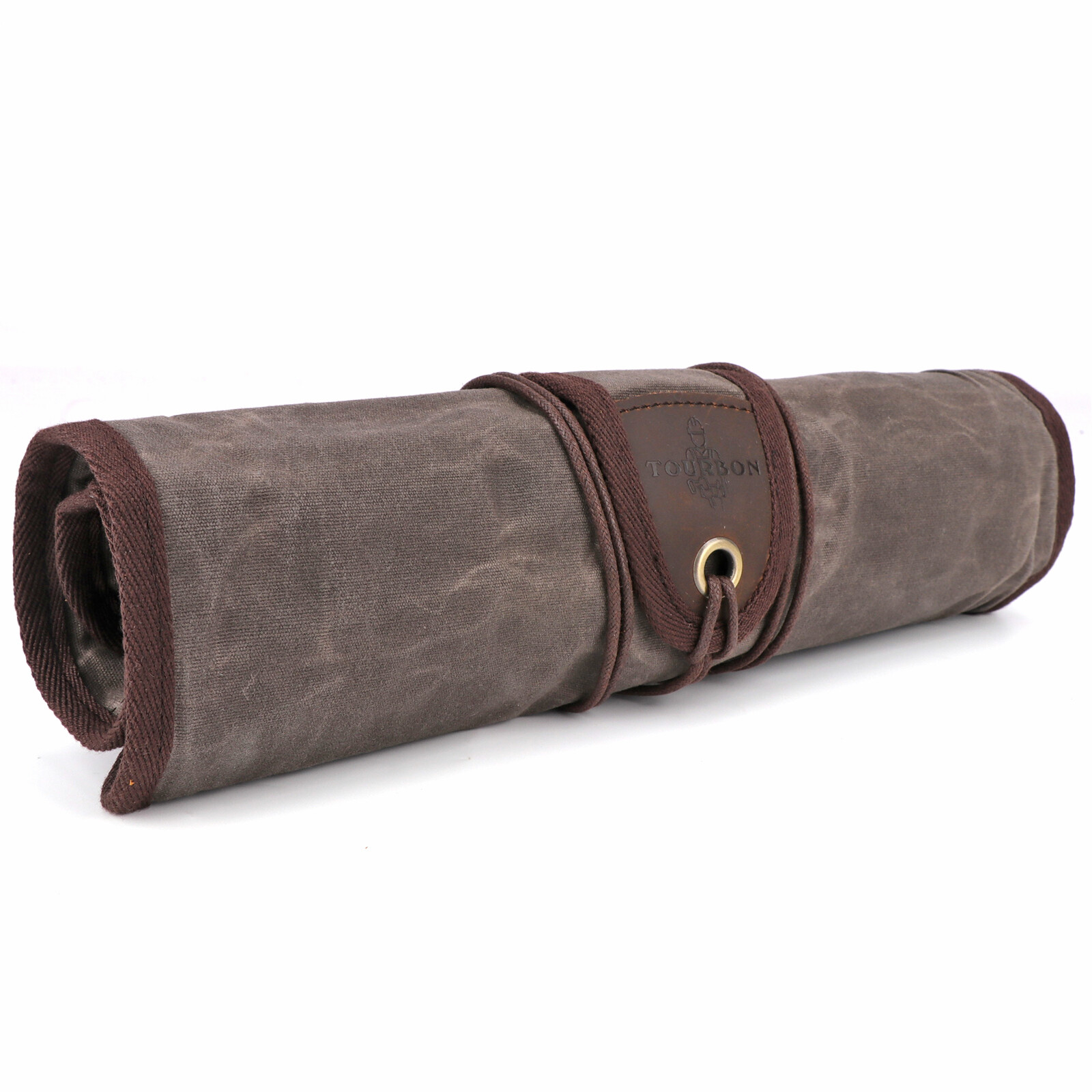 TOURBON Waxed Canvas Tool Roll Spanner Wrench Storage Pouch Chisel Gloves Pocket