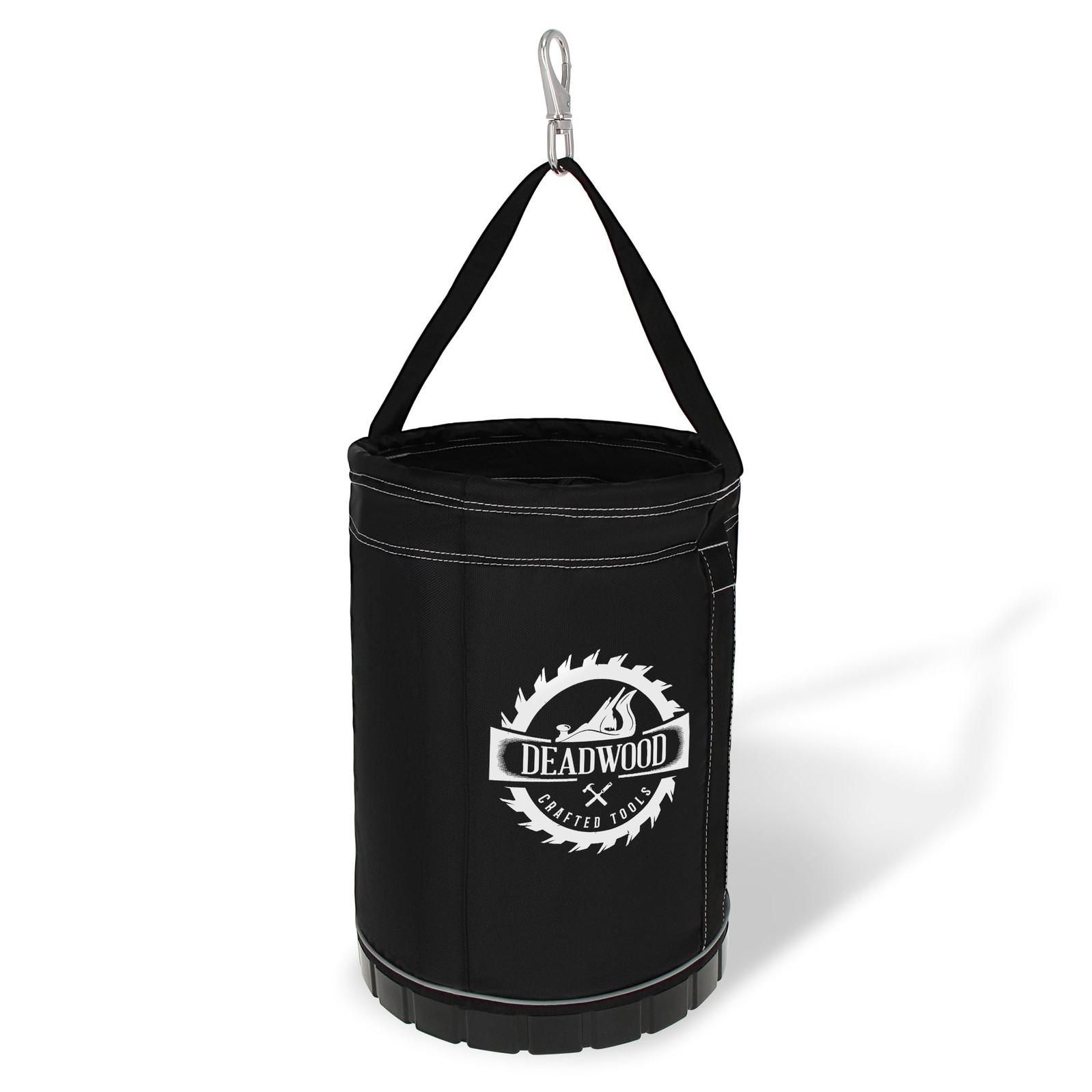 Canvas Bucket Lineman Tool Bag – 150 Pound Capacity with Heavy Duty Snap Hook