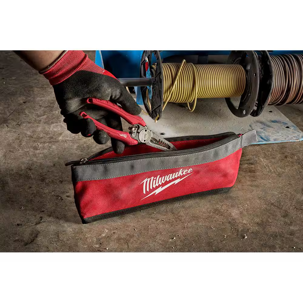 14 In., 8 In. and 6 In. Multi-Size Zipper Tool Bags in Red (3-Pack)
