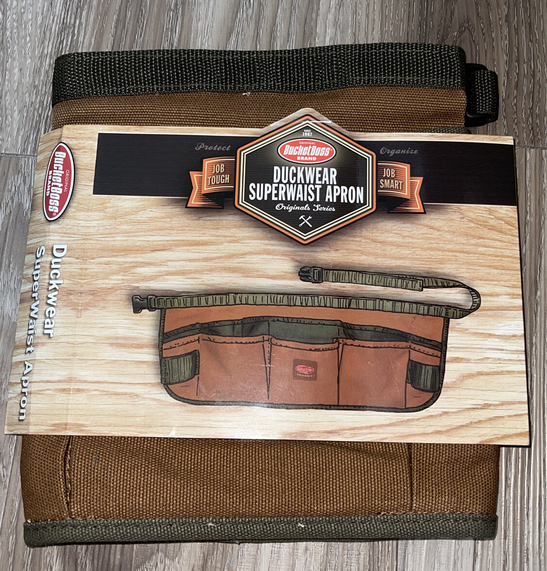 Bucket Boss 80100 Brown Canvas Quick Release, 13 Pockets