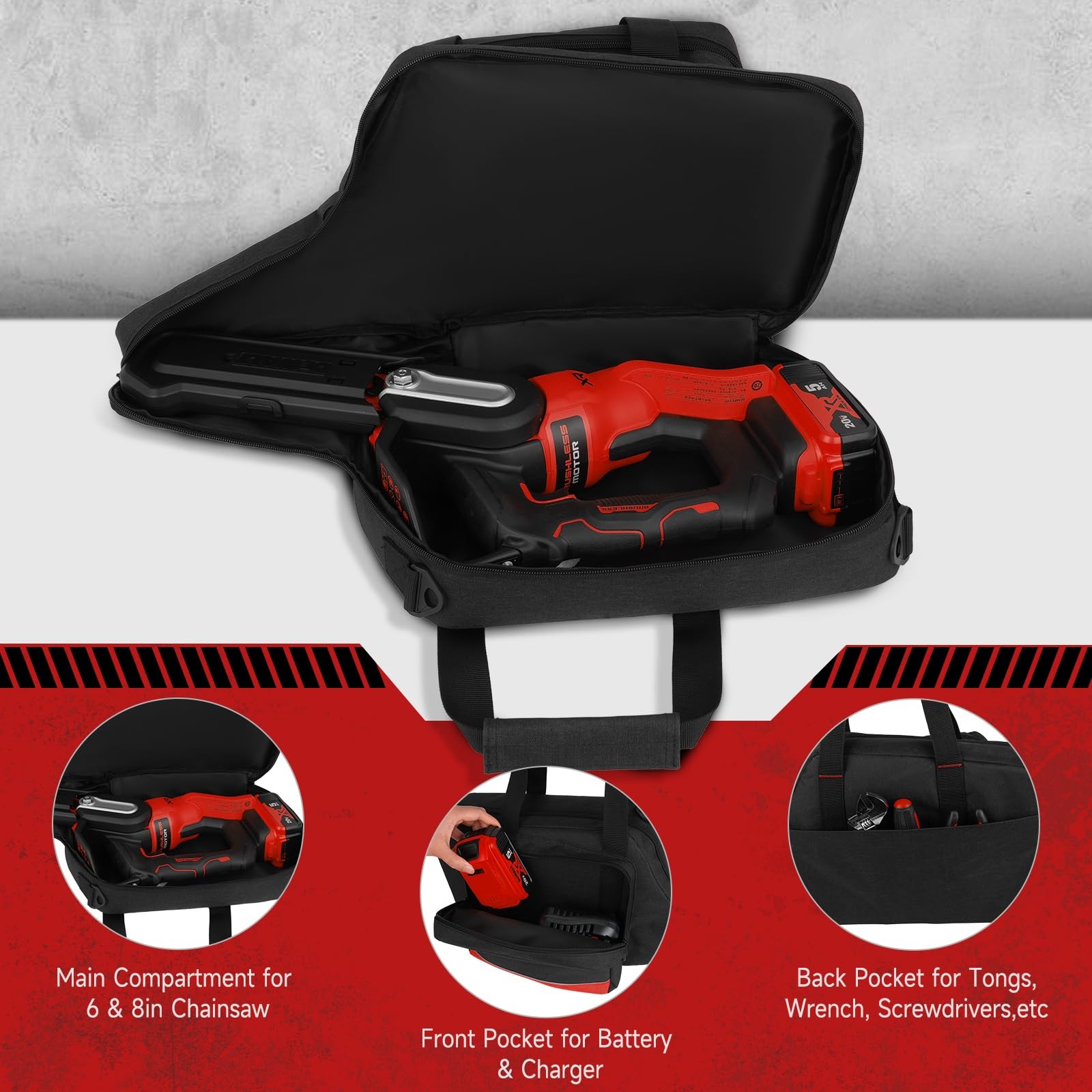 Mini Chainsaw Case Compatible with Milwaukee Electric 22 x 3.5 x 9 inches