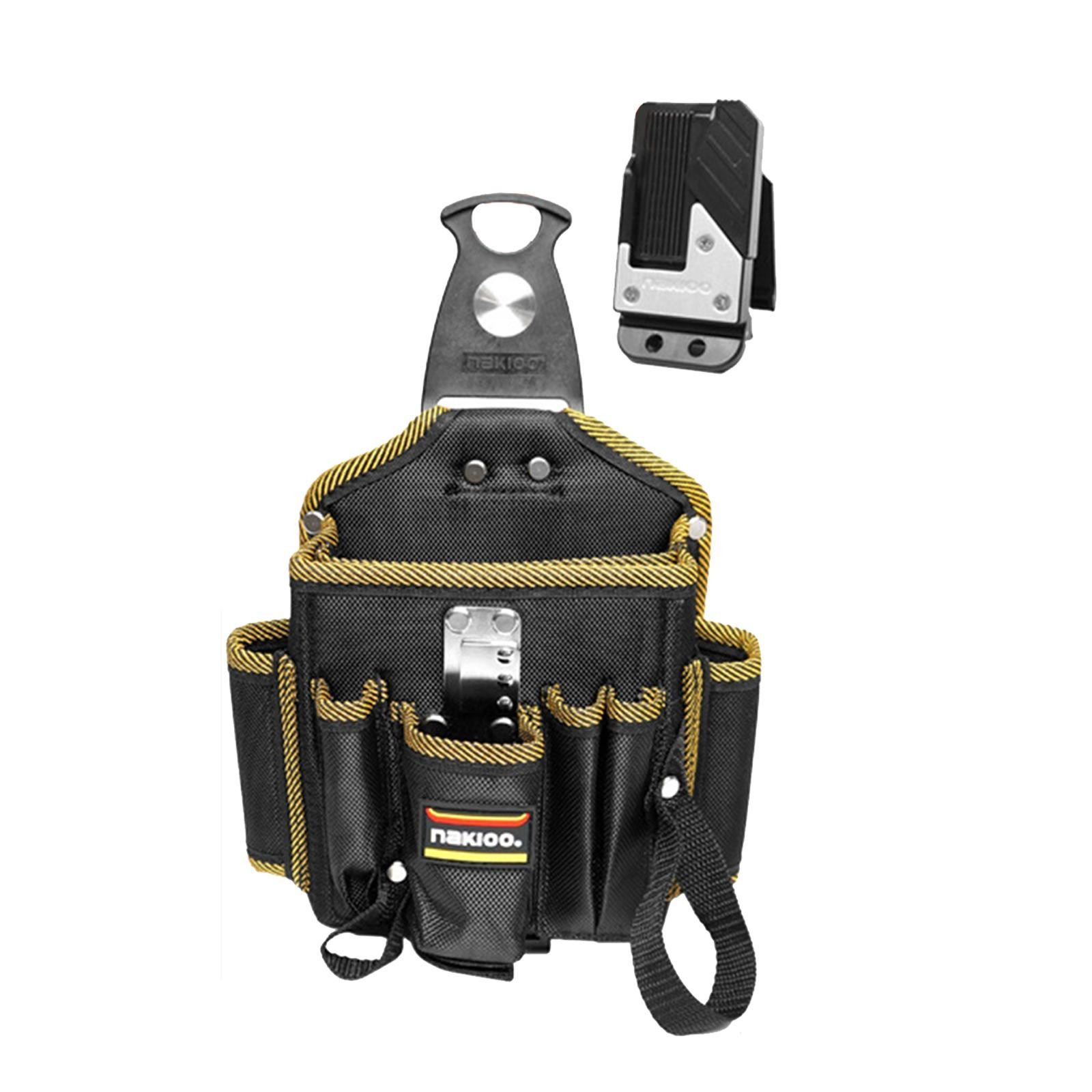 Tool Pouch with Belt Clip Toolbag Oxford Cloth Compact with Multi Pocket