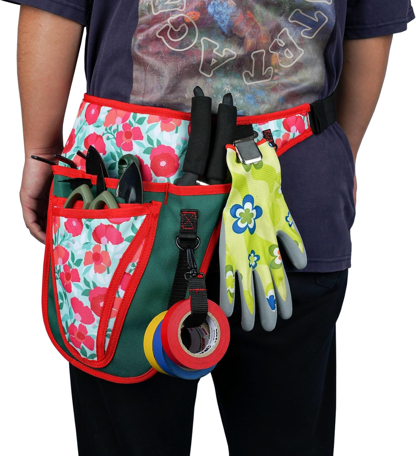 Garden Tool Belt – Adjustable Tool Organizer Belt Pouch Multi-Purpose Pocket for