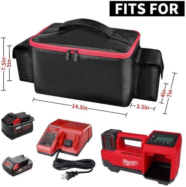 Milwaukee M18 Inflator Bag Storage Case Compact Tool Organizer For Accessories