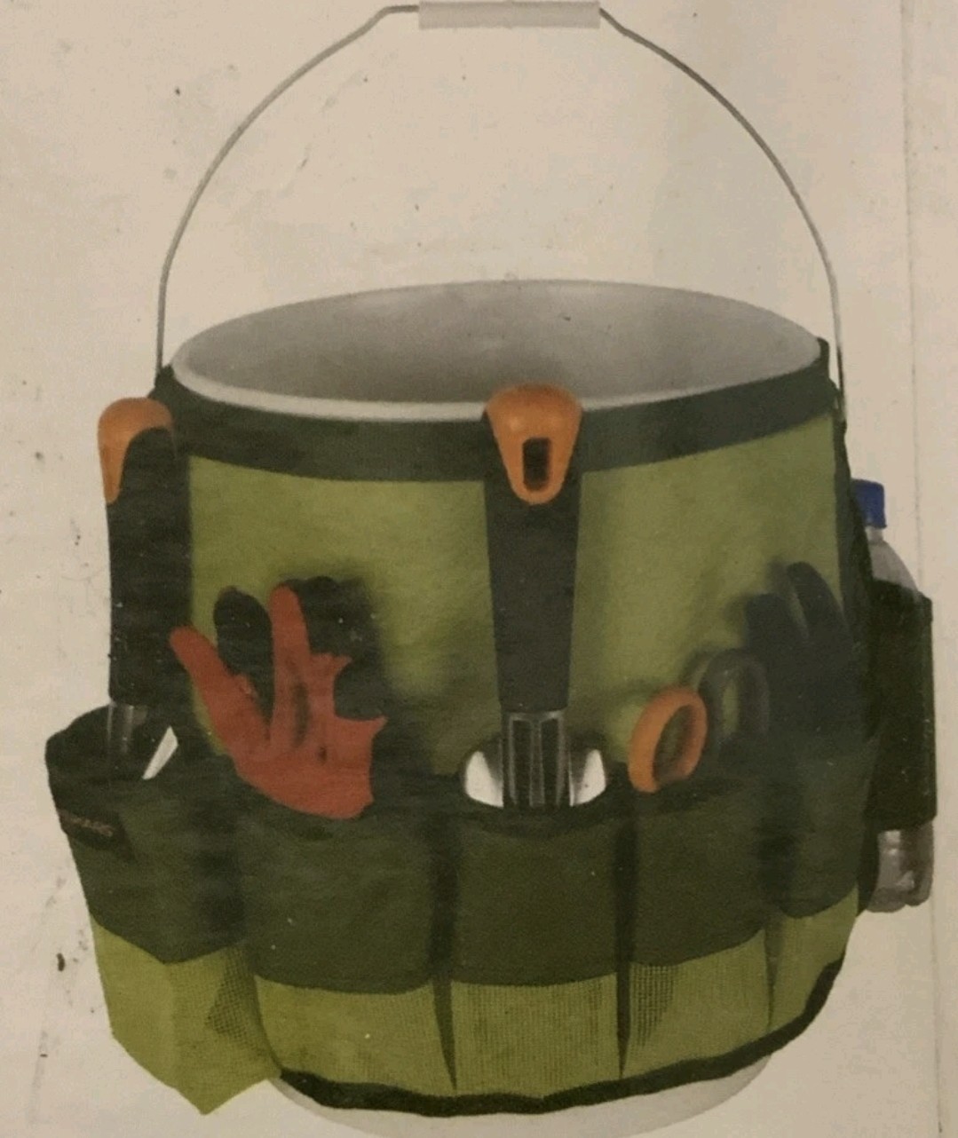 FISKARS 5-Gallon Bucket Caddy Green Tool Tote Organizer Gardening (handyman)