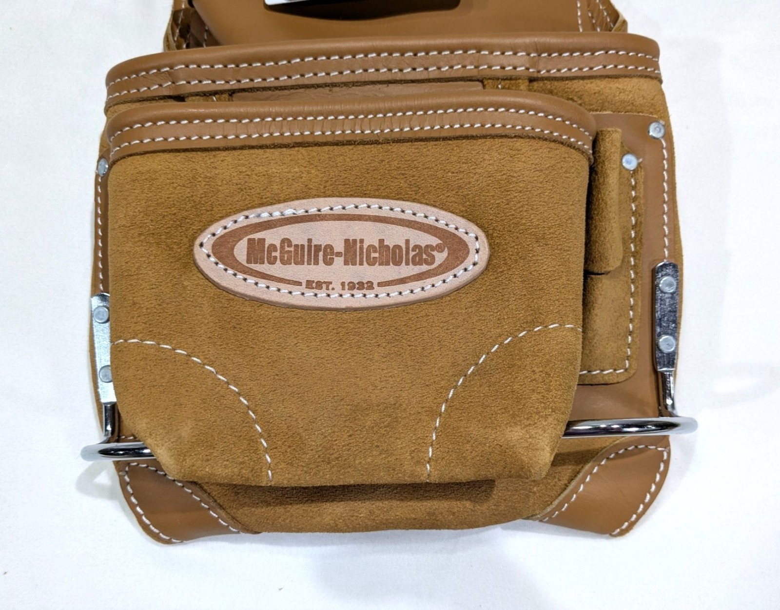 McGuire-Nicholas 689 MB 10-Pocket Pro Carpenter Pouch In Tan Full Grain Leather