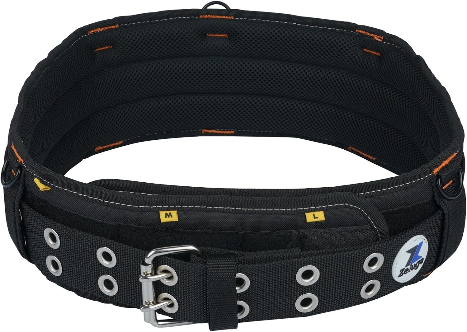 20-222 Heavy Duty Polyester Tool Rig Padded Belt Black for Construction