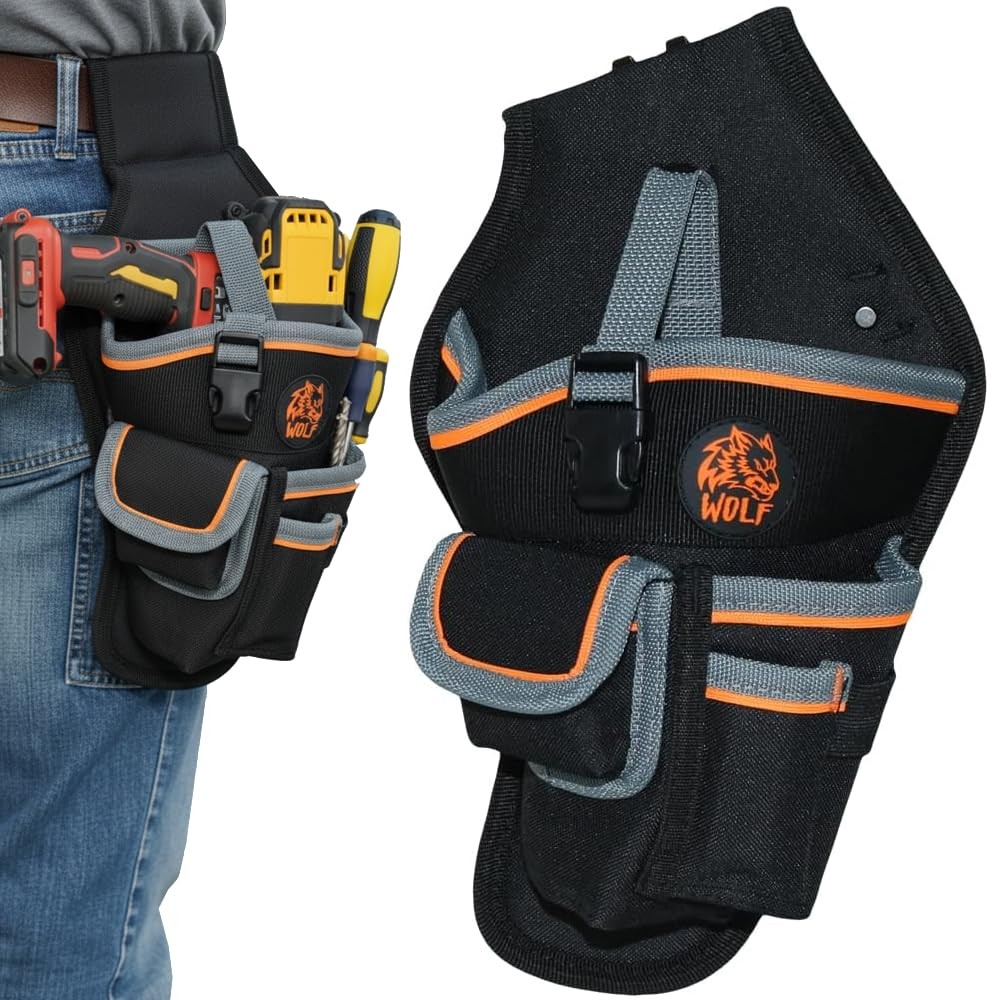 WOLF WTH2107 8 Pocket Heavy-Duty 1680D Ballistic Drill Pouch Bag w/Strap | 3’…