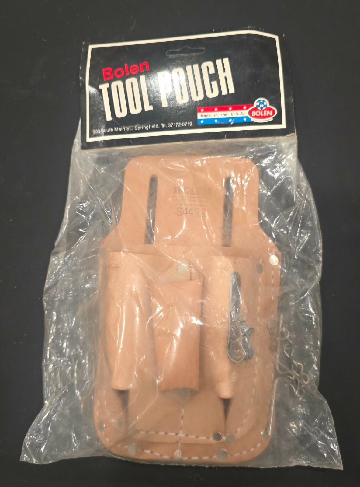 Bolen S449 Leather Tool Pouch – Made in USA – NOS – Multi‑Pocket Tradesman Pouch