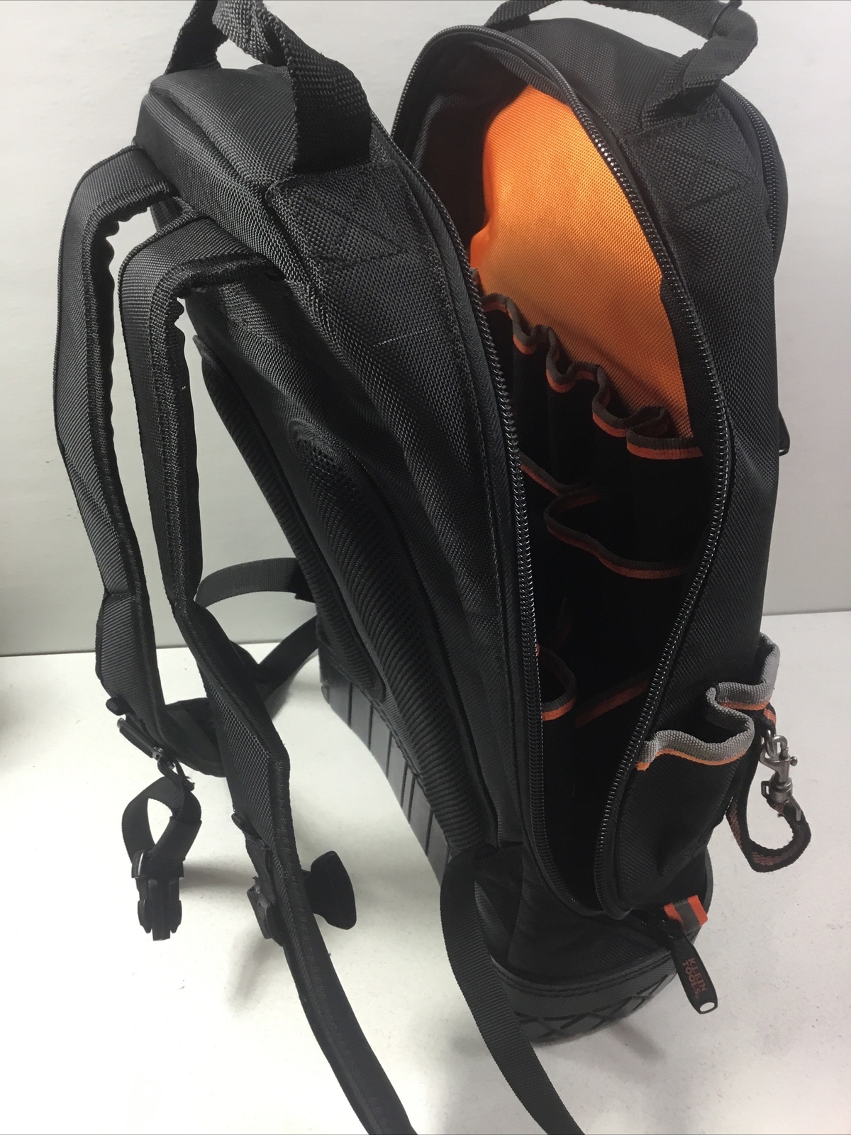 TRADESMAN 55421BP-14 Tool Bag Orange Black Back Pack Electrician Plumber Repair