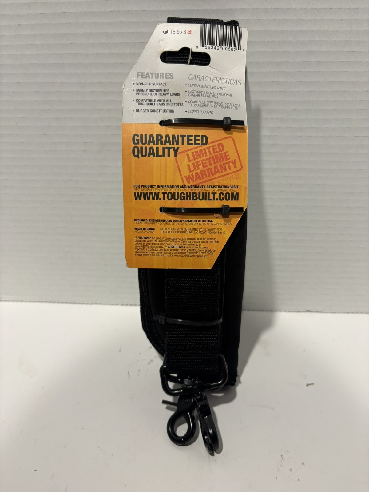 Toughbuilt Pro Shoulder Strap – Universal Tool Strap – Carry Heavy Loads NWT