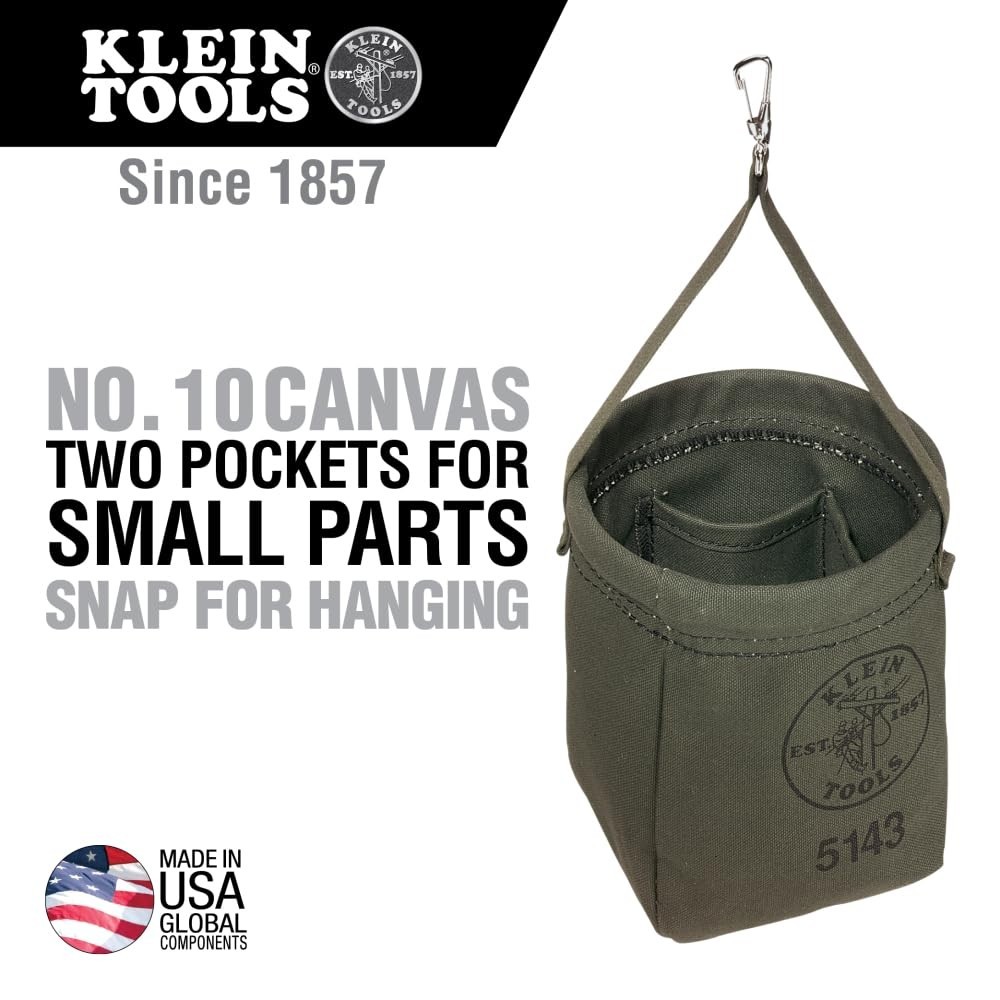 Lightweight Klein Canvas Tapered Tool Bag – Ideal for Tradesmen & DIY Projects