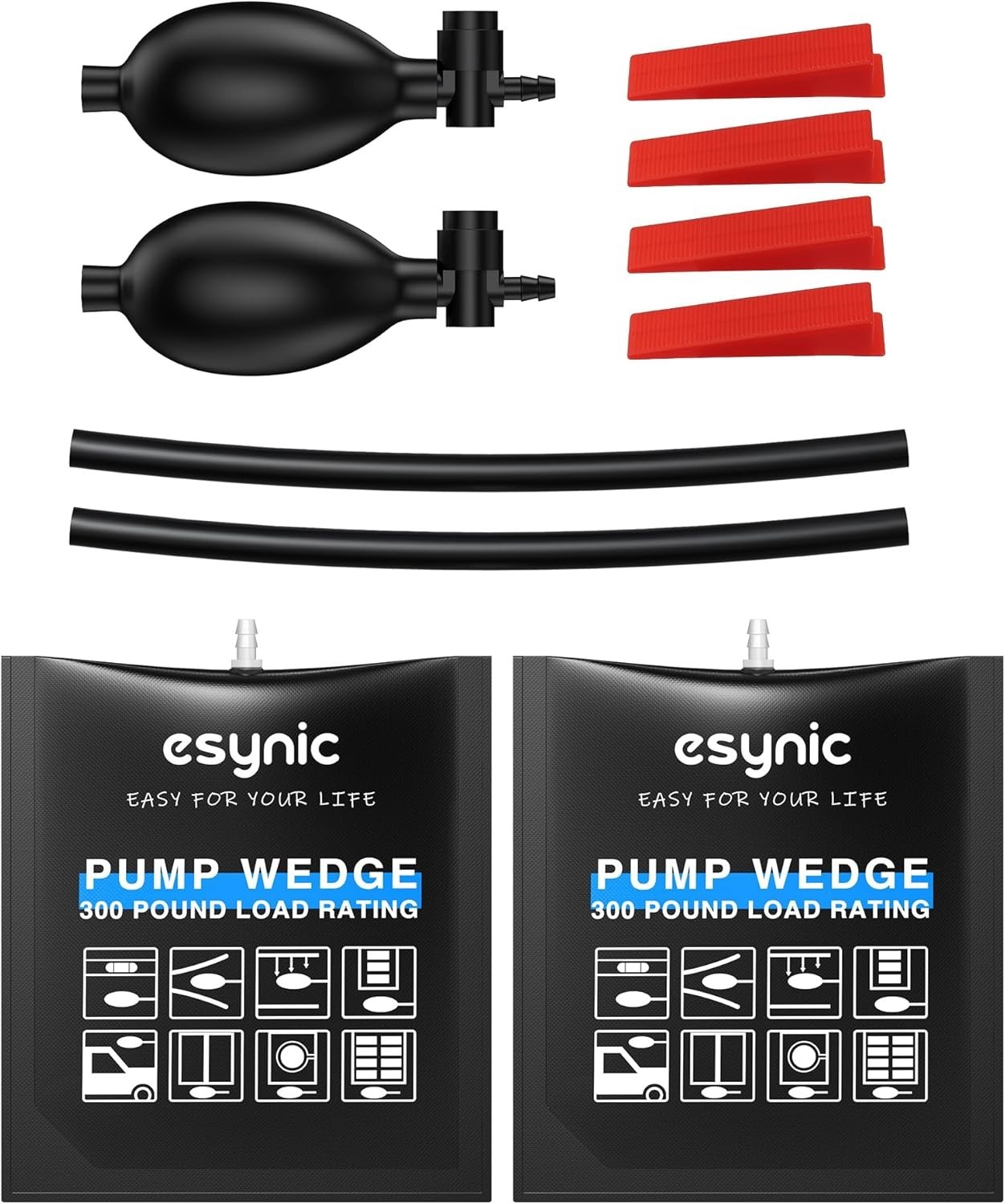 Pro 2 Pack Air Wedge Bags – Quick-Release 2.4″ Lift for Contractors & Homeowners