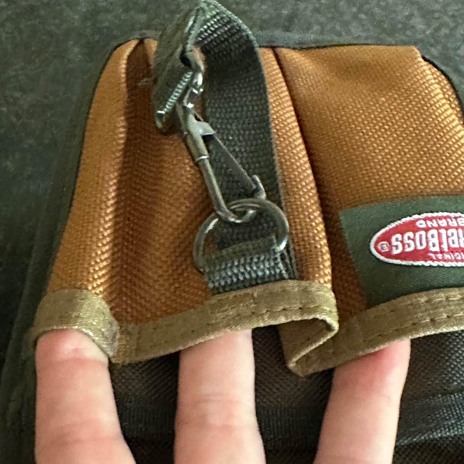 Original Bucket Boss Canvas Utility Tool Pouch Belt Loop Snap On 5 Pocket + Clip