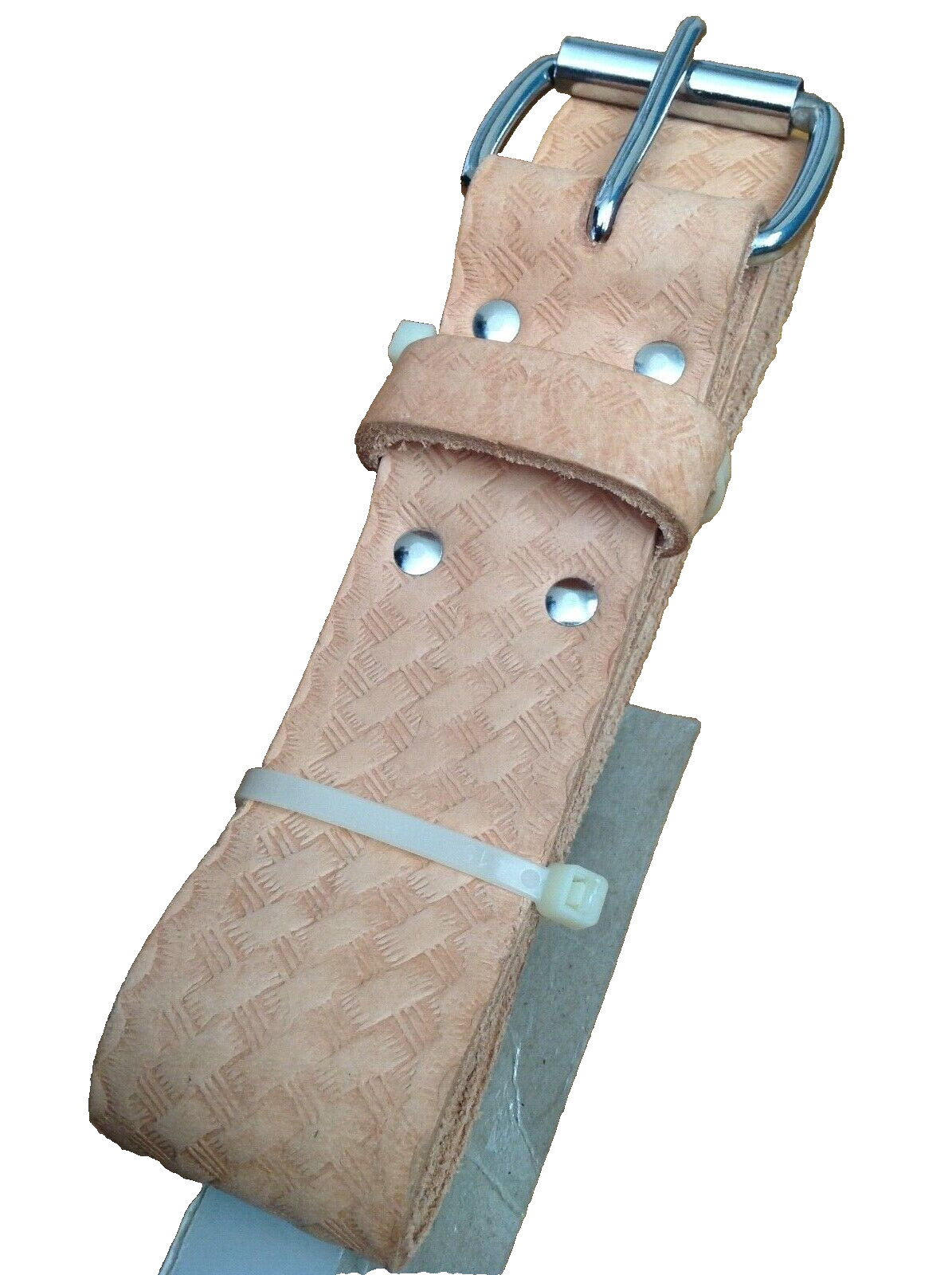 BUCKET BOSS CLASSIC SADDLE LEATHER STEEL BUCKLE TOOL BELT 55133 MENS SIZE LARGE