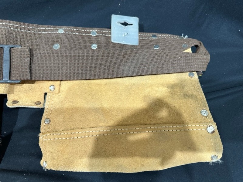 Faltra Double Pocket Tool Belt Heavy Duty Split Leather Suede Waist Tool Pouch