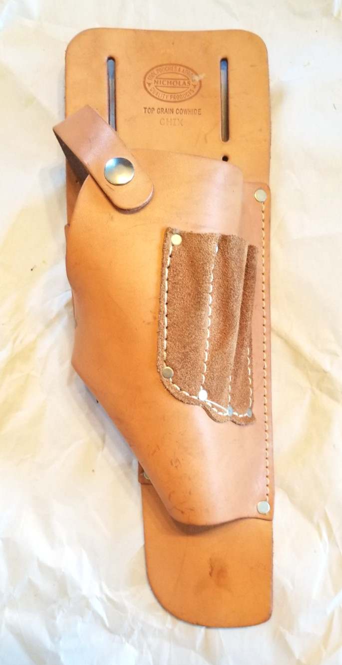 NOS 1980’s Vintage Nicholas CHIX Top Grain Cowhide Leather Drill Holster