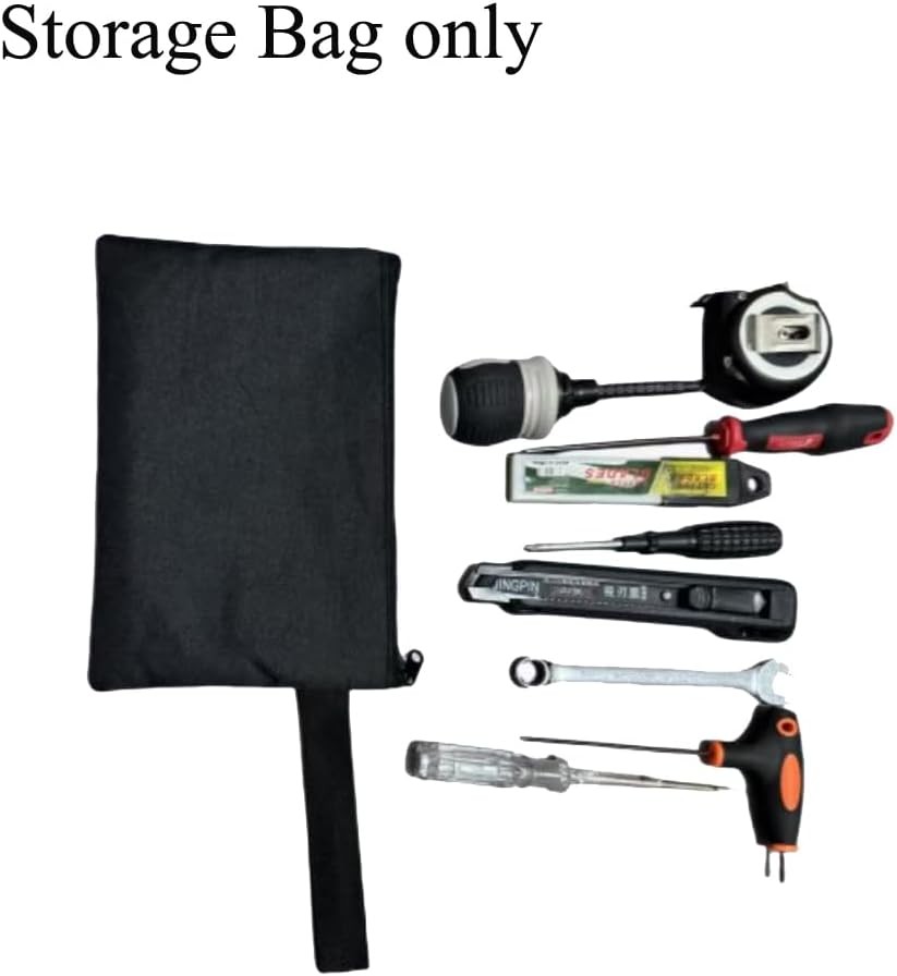 2 Pack Small Tool Pouch with Zipper Oxford Fabric Organizer Bag Black