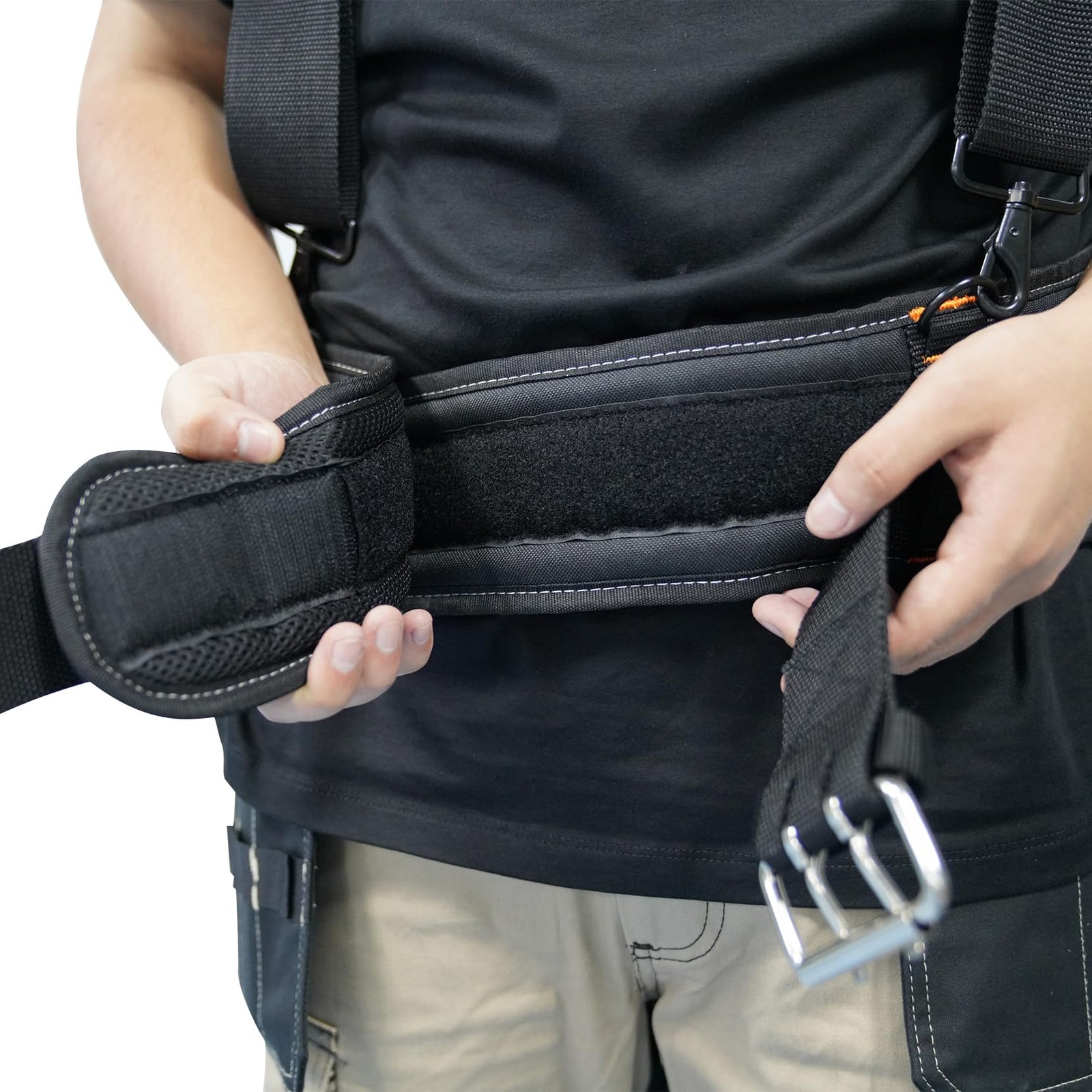 20-222 Heavy Duty Polyester Tool Rig Padded Belt, Black