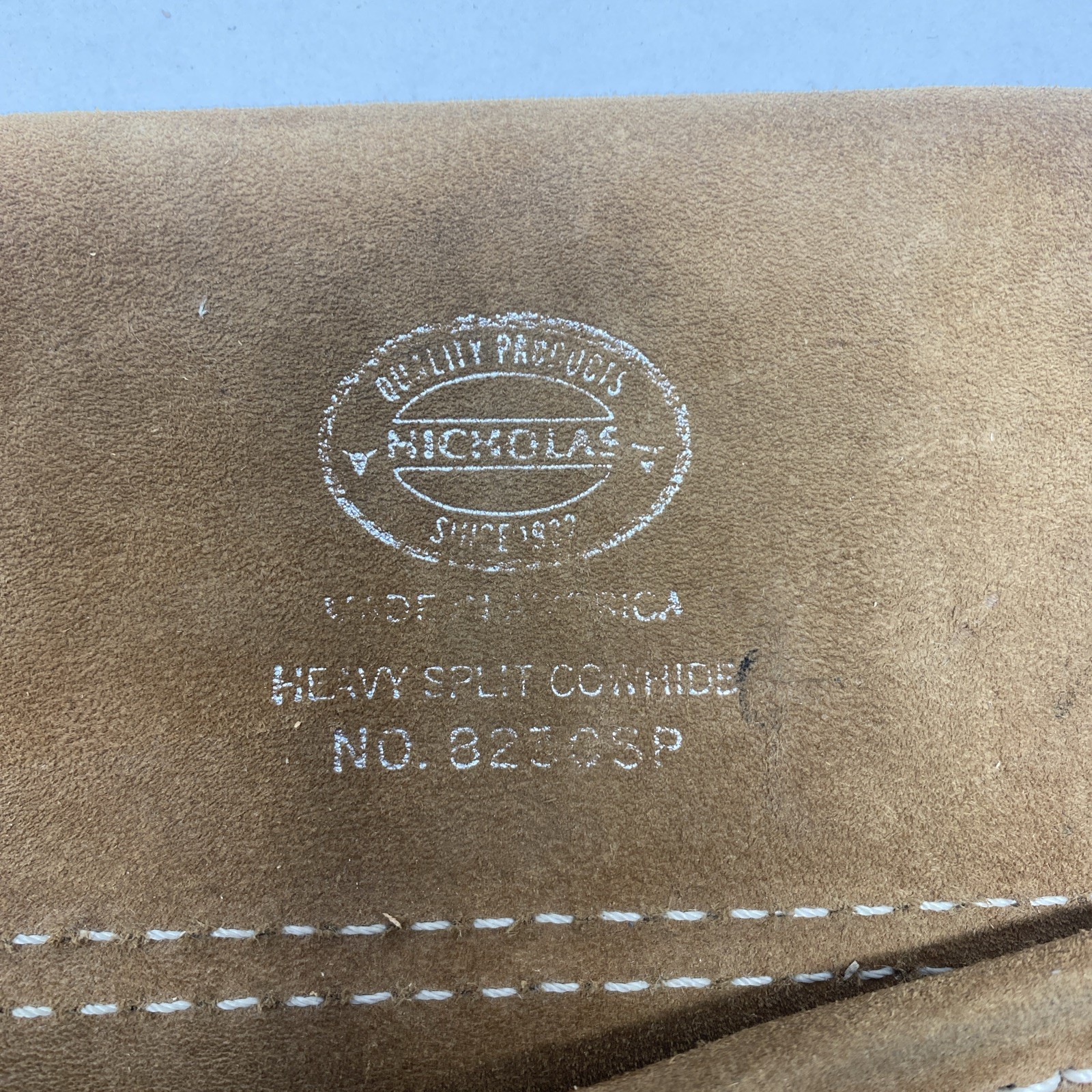 Vintage Nicholas Heavy Split Cowhide Leather Tool Belt Holder Pouch Made In USA