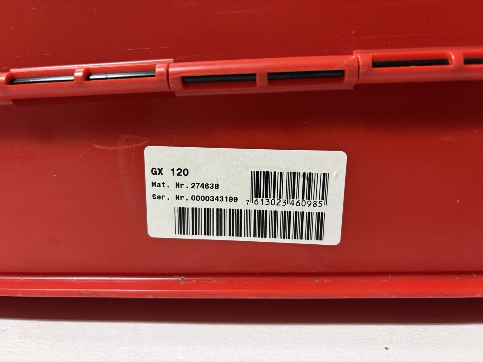 Hilti GX 120 OEM Hard Case Empty Tool Storage Carrying Case Red