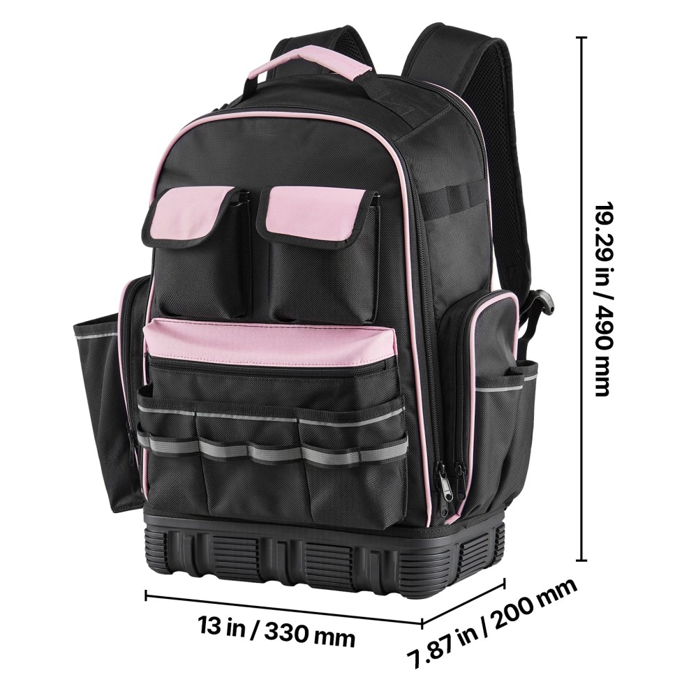 Tool Backpack 56 Pockets Tear-resistant Jobsite Backpack for Electrician