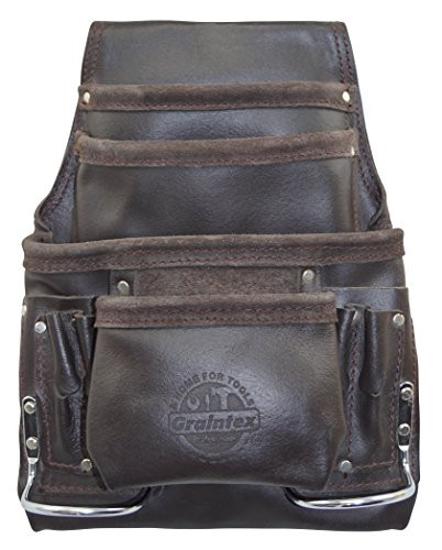 10 Pocket Oil Tanned Leather Tool Pouch for Electricians, Plumbers, Constructors