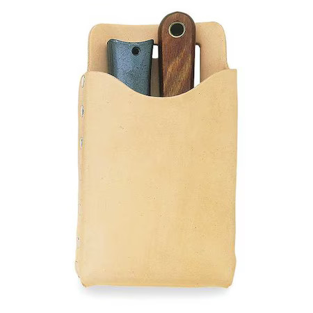 Clc Work Gear 407 Tool Pouch, Tool Pouch, Tan, Leather, 1 Pockets