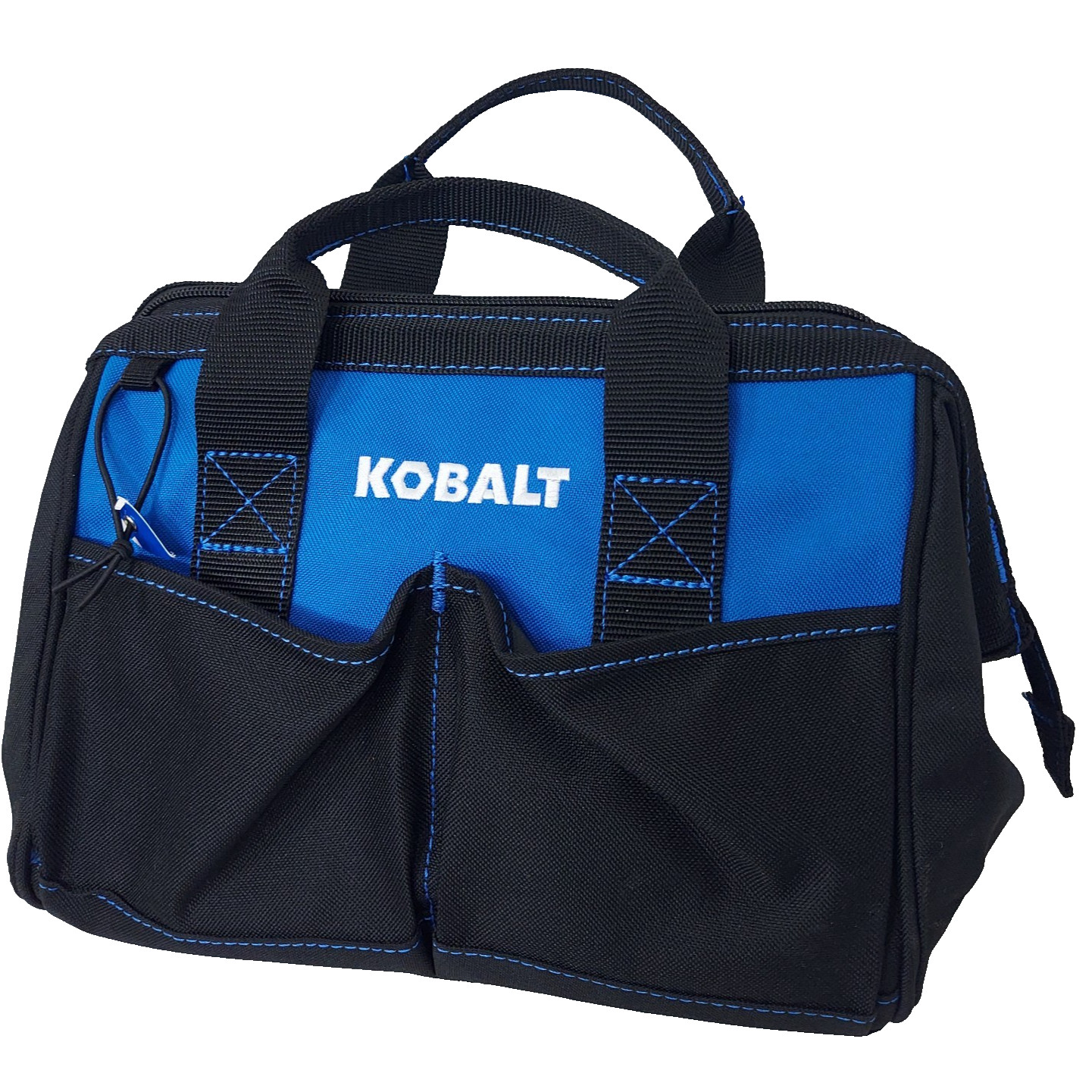 Kobalt Zippered Tool Storage Organizer Bag Blue Black 4 Pockets Handyman 12x7x8