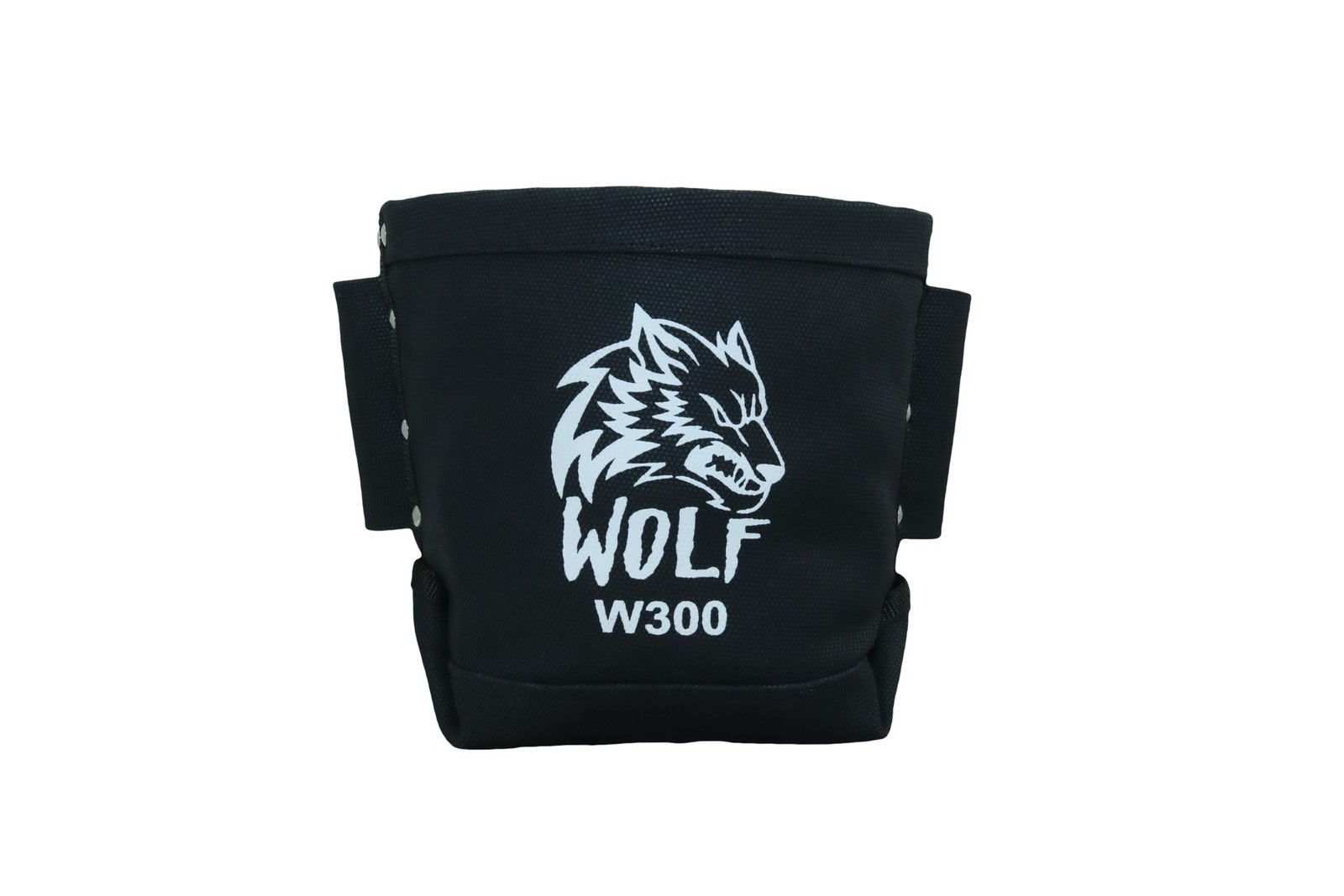 Wolf Black Canvas Tool Pouch: Heavy-Duty Tote for Tradesmen – 5″x10″x9″