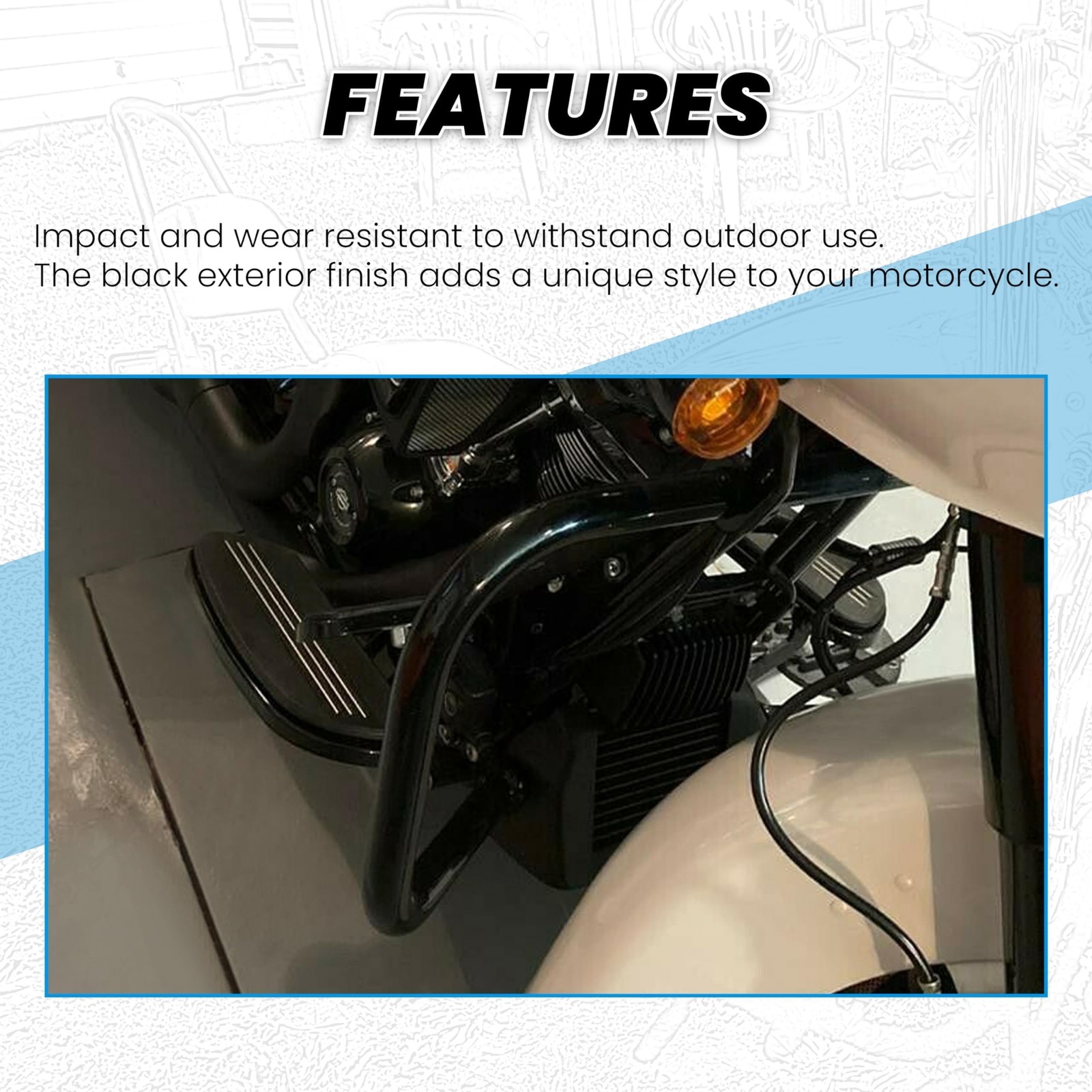 Saddlebag Bracket Guard Bars Compatible with 20142024 Harley Davidson Touring…