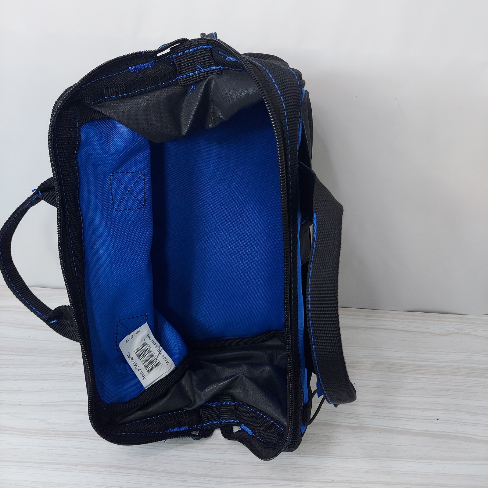 Kobalt Zippered Tool Storage Organizer Bag Blue Black 4 Pockets Handyman 12x7x8