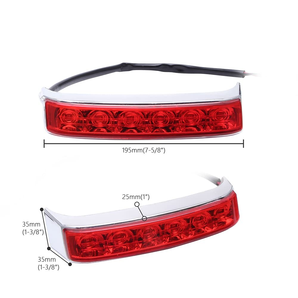 2PCS LED Saddlebag Motorcycle Tail Lights with Brake Light Running Turn Signa…