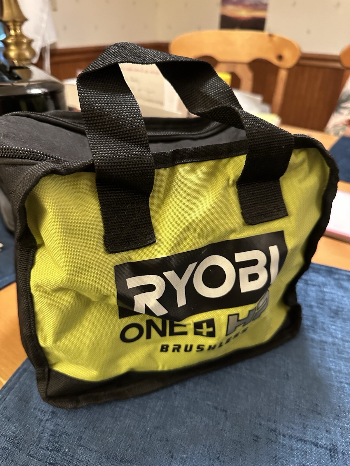 Ryobi ONE+ HP Green/Black Canvas Tool Bag 10x8x6 Zippered