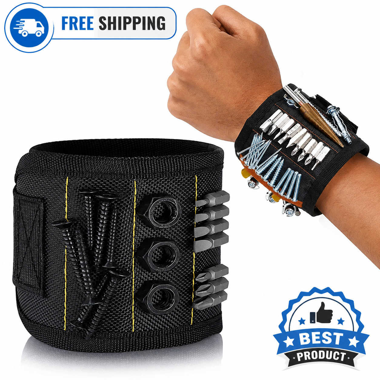 Magnetic Wristband Strong Magnets For Holding Screws Nails Adjustable Belt/strap