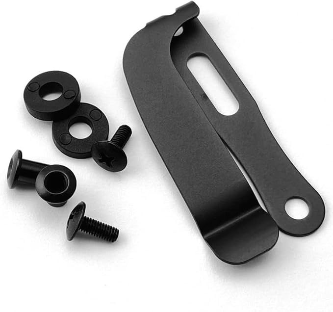 A Set Black Kydex Belt Clip Knife Sheath, Metal Kydex Holster Waist Clips, Knife