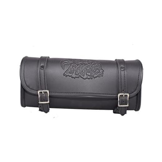 Motorcycle Tool Bag Leather Motorcycle Handlebar Bag Universal 12″ Black PVC