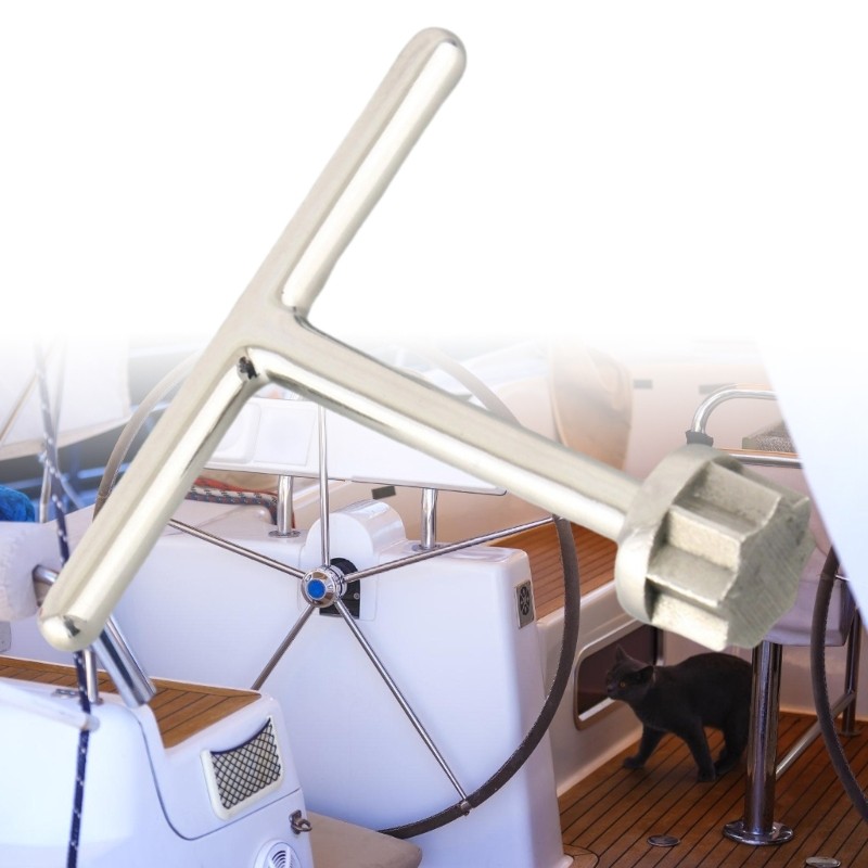 Deck Fill Cap Key Marine Steel Hand Opener with T Handle Grip