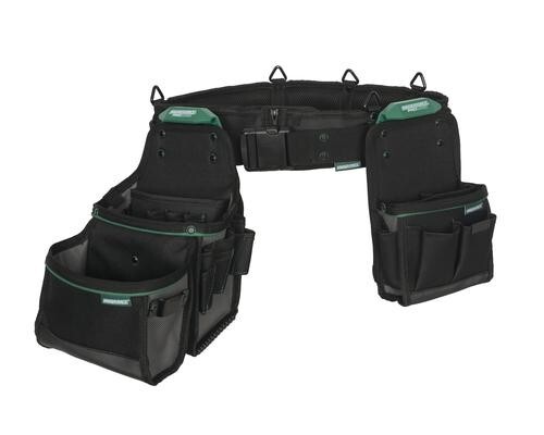 3 Piece Handyman Tool Bag Set Padded Belt Technician Contractor Pouch Storage