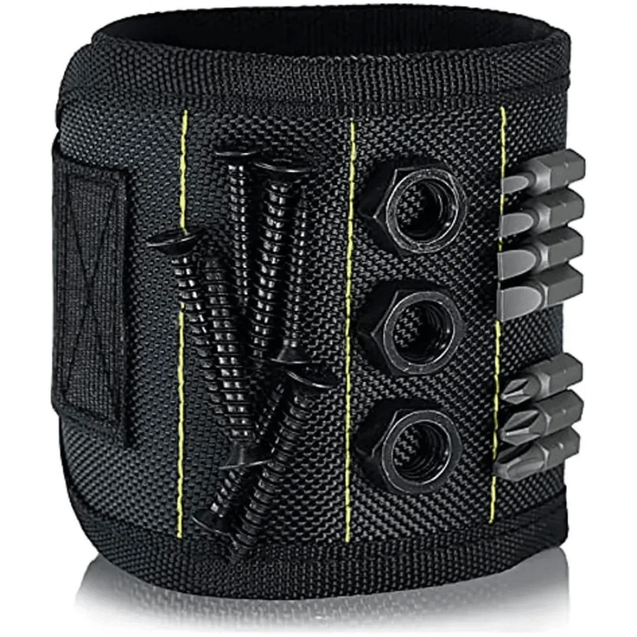 Strong Magnetic Wristband – Holds Screws, Nails & Drill Bits for DIY & Repair