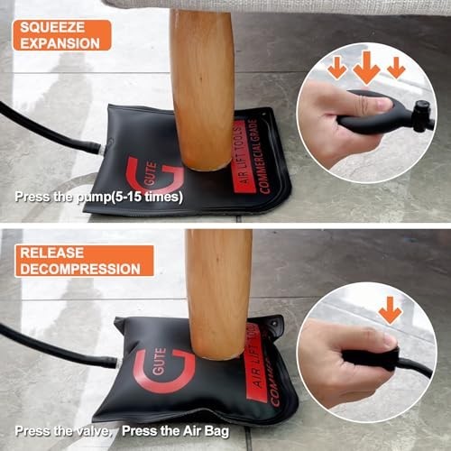 Air Wedge Bag Pump – Heavy Duty Leveling Kit & Alignment Tool – 6 Pack Medium Si